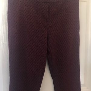 Erica Taylor pull up casual pants burgundy size XL